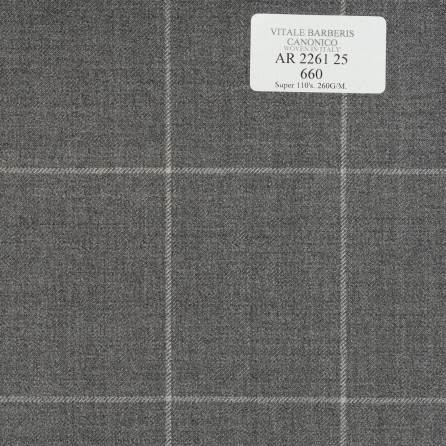 AR 2261 25 CANONICO - 100% Wool - Xám Caro